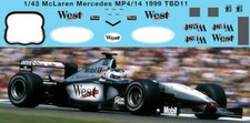 1/43 Decals per McLaren Mercedes MP4/14 1999 TBD11