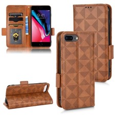 Custodia per telefono in pelle a triangolo simmetrico per iPhone 8 Plus / 7 Plus
