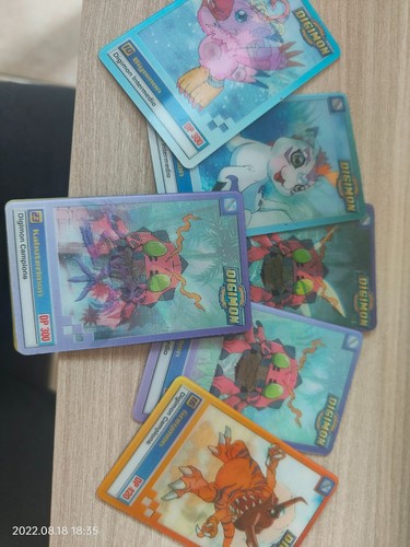 Digimon card lenticolare