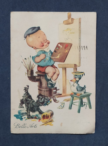 Cartolina illustrata belle - cartolina,