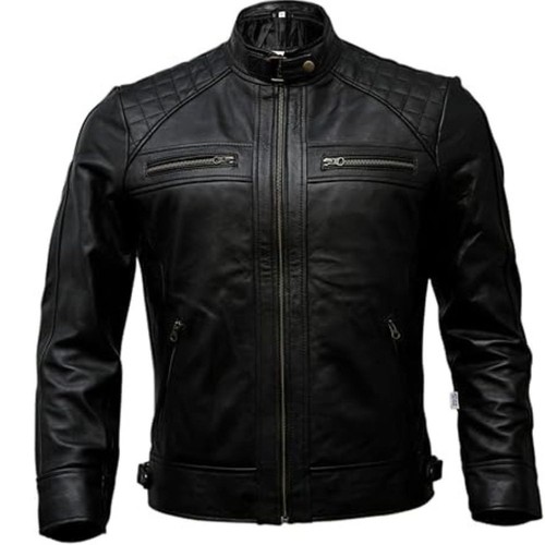 Giacca motociclista uomo - giacca, nera