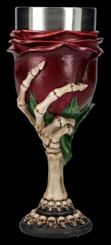 Calice mano scheleto rosa - calice,