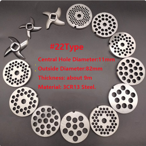 1pz tritacarne acciaio foro - 1pz,