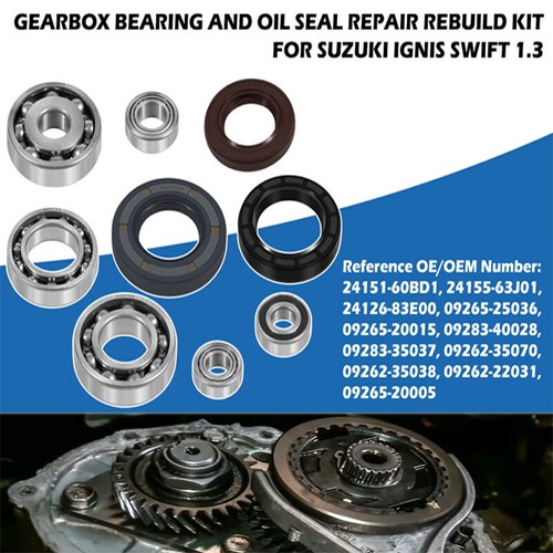Gearbox bearing and - and, seal