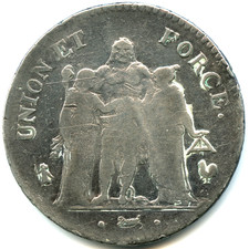 5 francs argent Union et Force