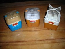 3 TORCE LAMPADE A PILA/BATTERIA DESIGN ANNI 70 MAZDA/CAMPING GAZ VINTAGE