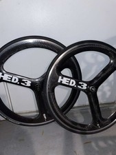 HED.3 Tri-Spoke 700c Carbon Road Wheels Clincher aero tri HED ECCELLENTE