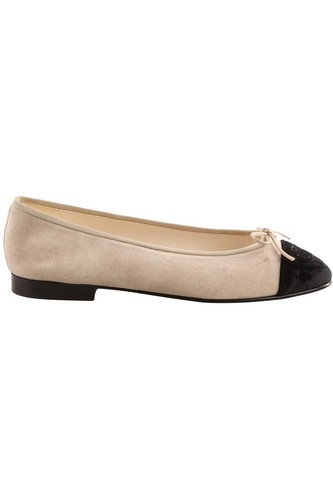 Ballerine chanel crema velluto - ballerine,