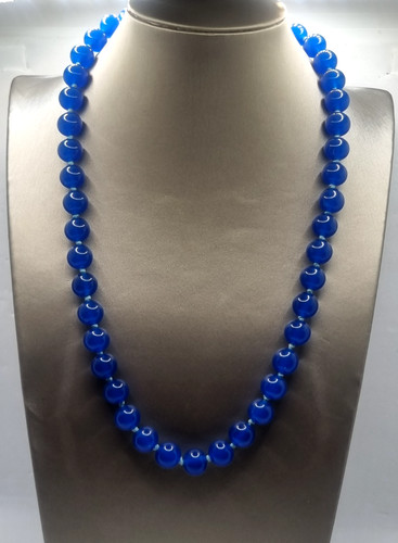 Collana opalina blu reale art - collana,