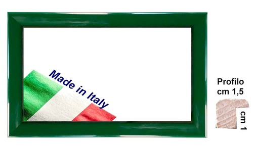 Cornice legno verde - cornice, lucida