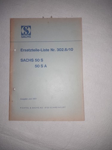 Lista ricambi sachs s a - ricambi, s/s
