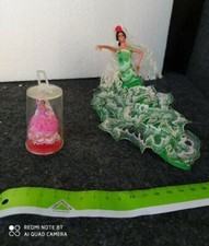 BALLERINA DI FLAMENCO SPAGNOLA BAMBOLA SPAGNA SOUVENIR PIZZO DUE BALLERINE