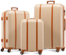 Set Di 3 Valigie Viaggio MILANO - Bagaglio Rigido Dure Leggera 3 Pezzi Valigetta