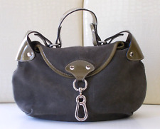 Nannini borsa donna in Pelle scamosciata+Pelle verniciata talpa,36x28x14cm €239