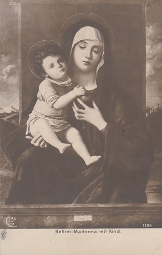 Cartolina bellini madonna - cartolina, "madonna