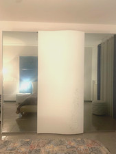 armadio camera da letto 3 ante serigrafato centrale frassino 2 specchi laterali 