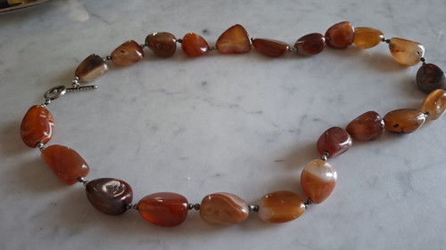 Collana corniola naturale - collana,