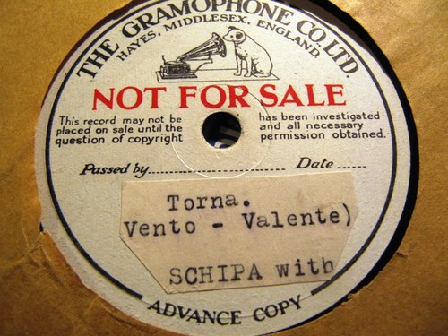 Hmv test pressing 1932 tito - hmv,