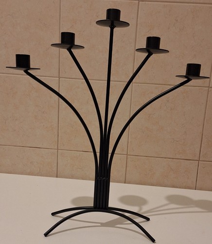 Candelabro ferro battuto 5 - candelabro, in