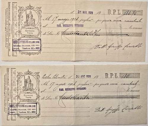 Cambiali 1928 con - b.p.l., (n.2)