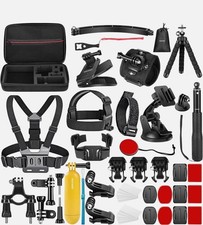 Kit accessori action camera 50 in 1 per GoPro Hero 12 11 10 9 8 7, Max, Fusion