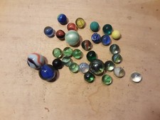 30 VECCHIE BIGLIE IN VETRO DA