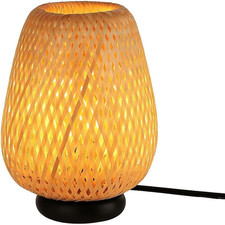 Lampada Da Tavolo in Vimini