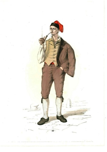Litografie originali costumi - litografie,