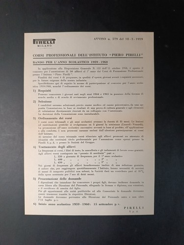 Documento pirelli milano - pirelli, bando