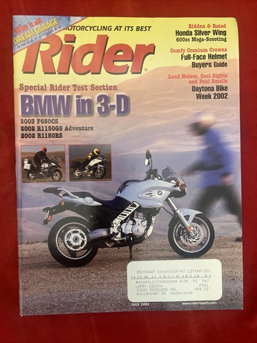 Rider magazine july 2002 - july,