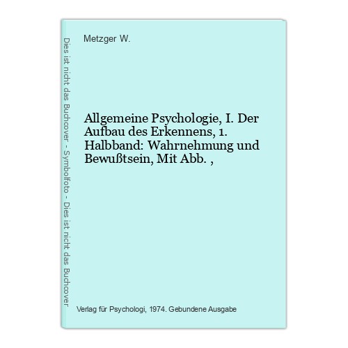 Allgemeine psychologie der - allgemeine, psychologie,