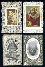 santini merlettati-holy cards lace-canivets-spitzebildichen LOTTO N.826