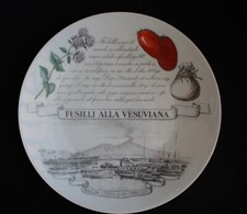 PIERO FORNASETTI PIATTI TIPICI REGIONALI FUSILLI PORCELLANA PASTIFICIO AUDISIO