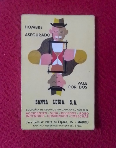 Antiguo calendario bolsillo - de,