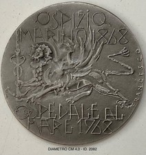 VENEZIA OSPIZIO MARINO 1868 OSPEDALE AL MARE 1968 MEDAGLIA OPUS SCARPABOLLA