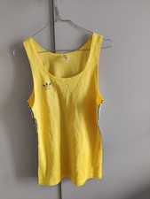 Canotta Adidas Made In West Germany Vintage Yellow Running Jersey 80s Rare