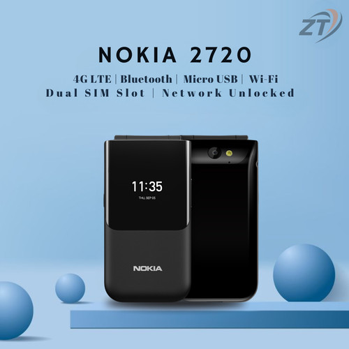 Nokia 2720 flip dual sim - 2g,