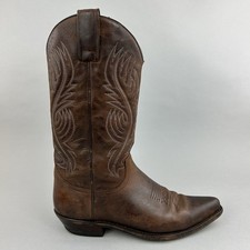 Stivali uomo Sendra taglia UK9 pelle marrone pull on cowboy western abbigliamento da lavoro casual