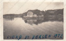 1922 NORVEGIA Fiordo di Bergen *foto d'epoca originale