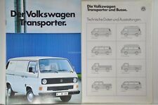 VW Volkswagen BUS Transporter T3 Doka Syncro, prospetto pianale 01/1986 + dati