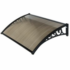 Pensilina modulabile policarbonato alveolare 120x80cm nero fumé