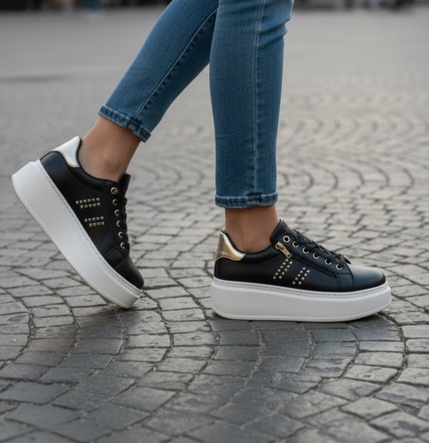 Sneakers donna nere - sneakers, con