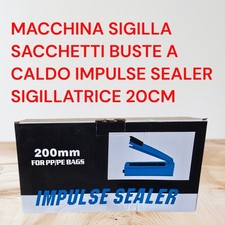 MACCHINA SIGILLA SACCHETTI BUSTE A CALDO IMPULSE SEALER SIGILLATRICE 20 CM