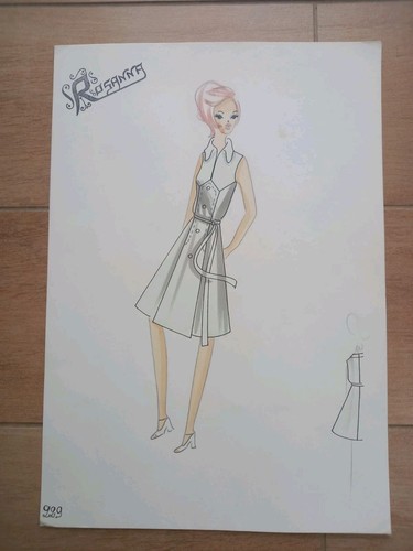 Vintage bozzetto figurino - figurino, moda