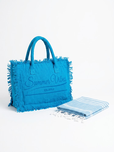 Telo mare con borsa - fouta, guru