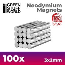 100x Magneti Neodimio - 3x2mm
