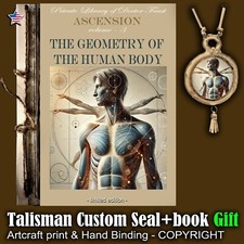 Antique Book Esoteric Manuscript Human Body Anatomy Sacred Geometry Metatron Bid