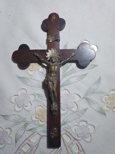 Antico crocifisso bronzo - antico, 24