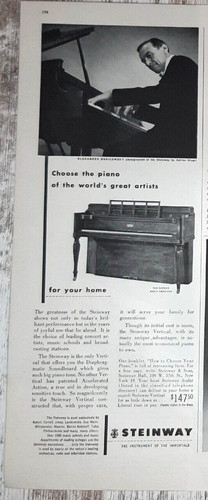 Steinway 1952 stampa epoca - 1952, d'epoca