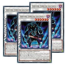 3x SERVITORE TERRESTRE GEO GREMLIN (Earthbound Servant) Rara • MZMI IT032 • 1Ed
